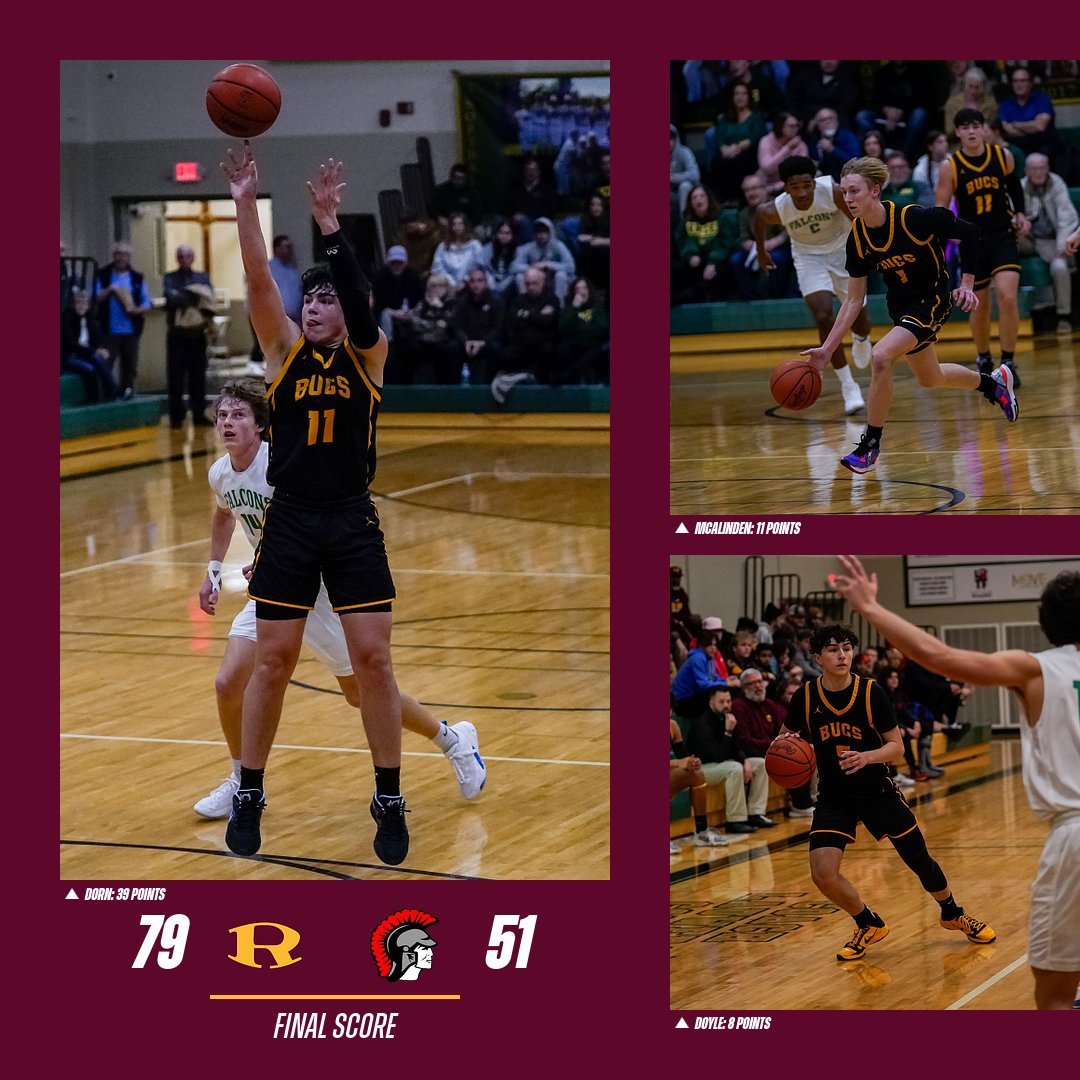 Final Score:

Riverview - 79
Clarenceville - 51

Pirates move to 6-0 (2-0). Kolby Dorn led the way with 39 points. Shane McAlinden, Jayce Doyle, &amp; Jake Tiberia added 11, 8, &amp; 7. 

#GoBucs