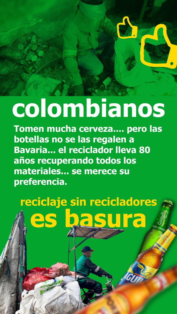 ARBBogota's tweet photo. LOS RECICLADORES DE OFICIO DE COLOMBIA...RECOGEN TODOS LOS MATERIALES...INCLUIDO EL VIDRIO A PESAR DE SU BAJO PRECIO...POR ESO LA CORTE CONSTITUCIONAL NOS RECONOCE COMO SUJETOS DE ESPECIAL PROTECCIÓN... https://t.co/l70L5EmCBu