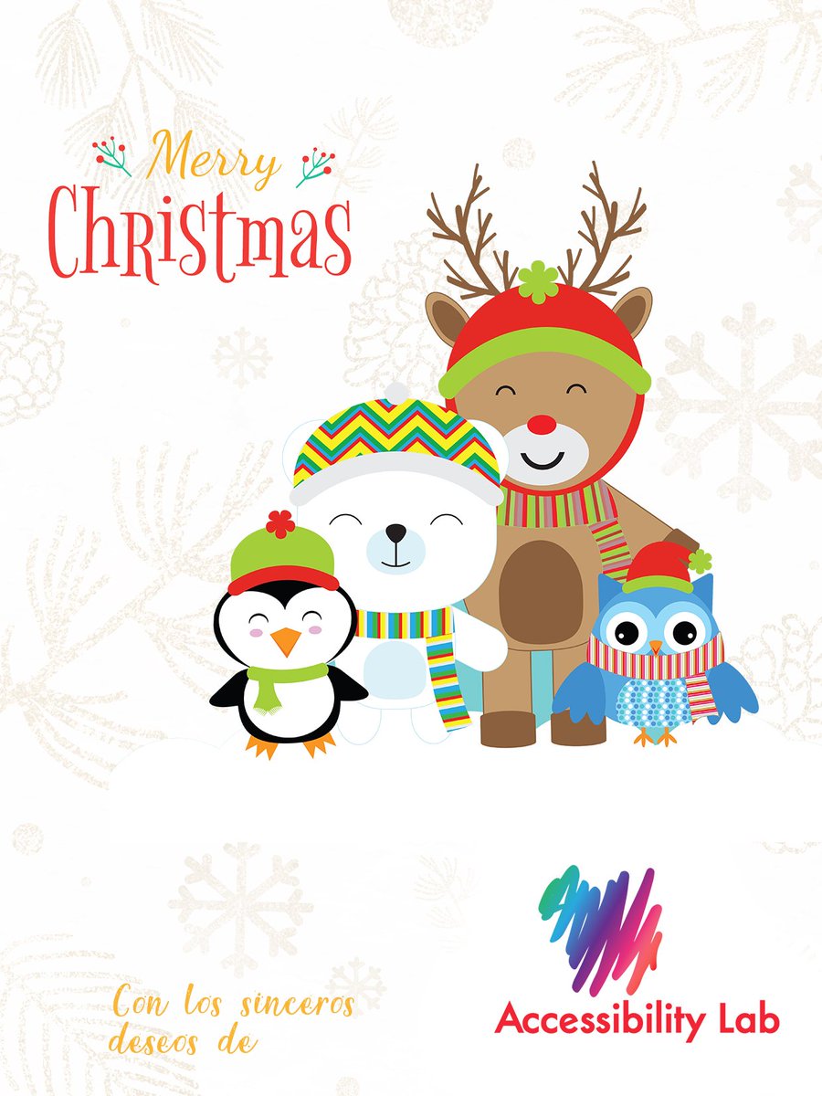 A11yLab's tweet photo. Merry Christmas 🎄🎅 con los sinceros deseos de #AccessibilityLab. 🙌✨️👼 https://t.co/FUdc7DRZEL