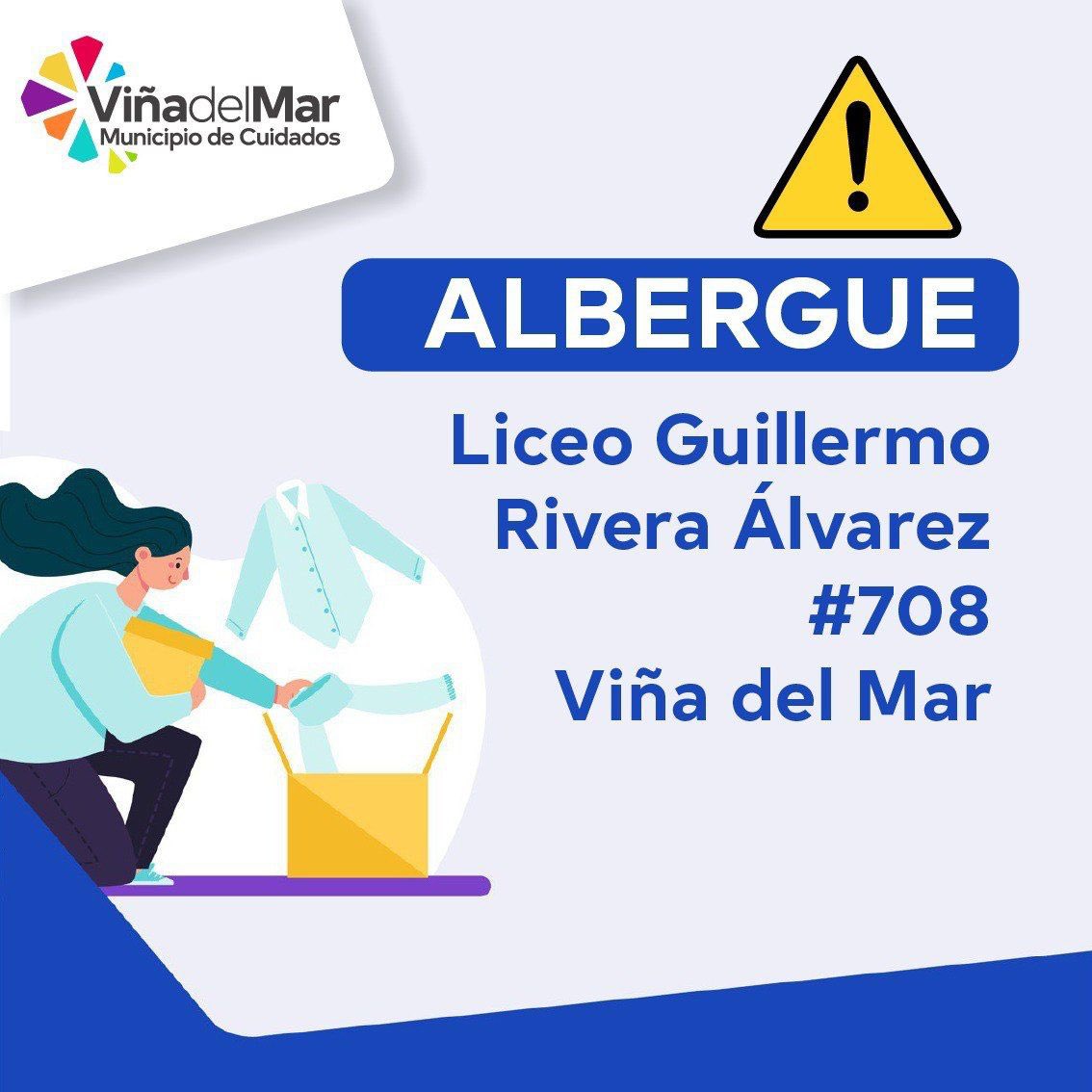 MovidosxChile's tweet photo. Con respecto al incendio que afecta a Viña del Mar en este momento, información oficial:

Albergues:
Liceo Guillermo Rivera, Contacto
+56998437837

Hotel Ohiggins, Contacto
+5697386774

Centro de acopio:
Liceo Republica del Ecuador, Contacto
+56954079317 https://t.co/PKhC0UQaFV