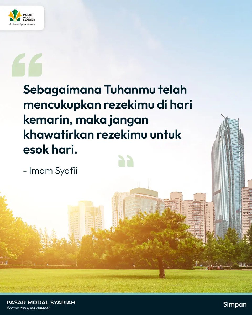 pm_syariah's tweet photo. Hai, Sob! Tidak perlu khawatir atas rezeki yang akan kita dapat.

Asalkan kita terus berusaha, bertawakal dan juga berdoa kepada Allah SWT. Insha Allah rezeki yang telah Allah beri akan cukup untuk kehidupan kita.

Masya Allah 😇 https://t.co/Cf06YvhhxI