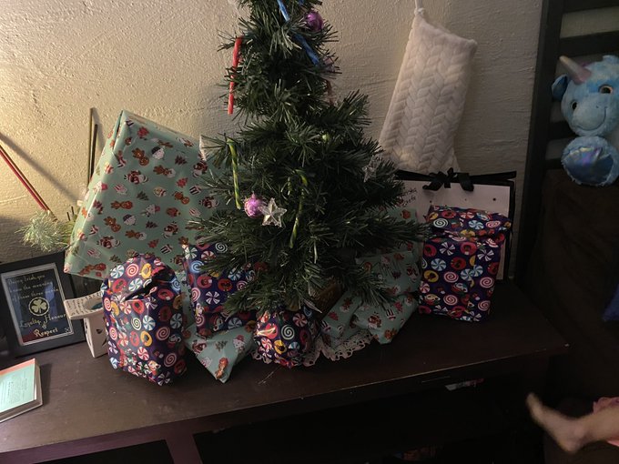 My little Christmas trees has too many gifts for the kids this year it s unbelievable. I also want to
