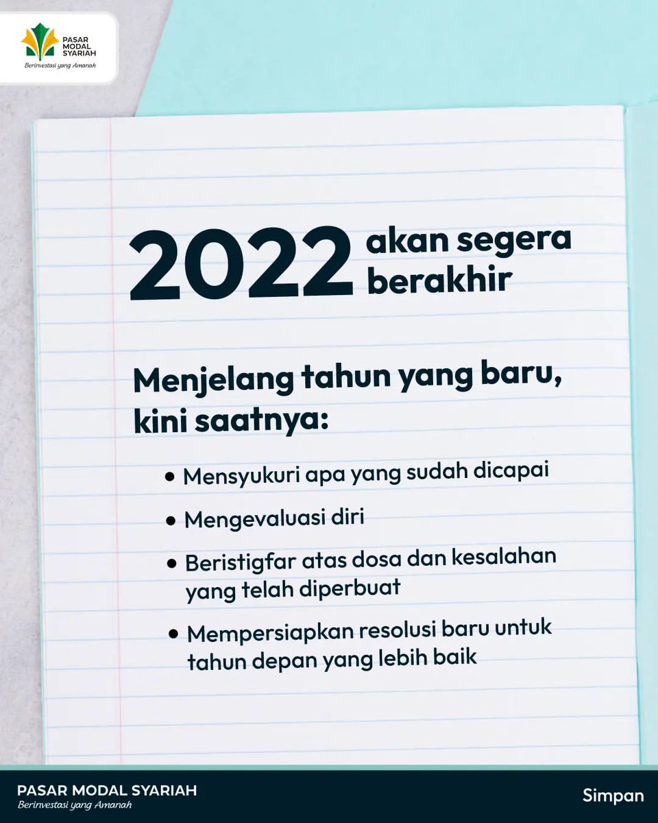 pm_syariah's tweet photo. Wah tidak terasa tahun 2022 akan segera berakhir dalam hitungan hari. Kira-kira, apa saja nih goals yg sudah kamu capai di tahun ini, Sob?

Nah, agar tahun 2023 nanti goals yg mau kita capai terpenuhi dengan baik, yuk, Sob, kita lakukan kiat-kiat seperti pada postingan berikut 🙂 https://t.co/xGPGjsmyEP