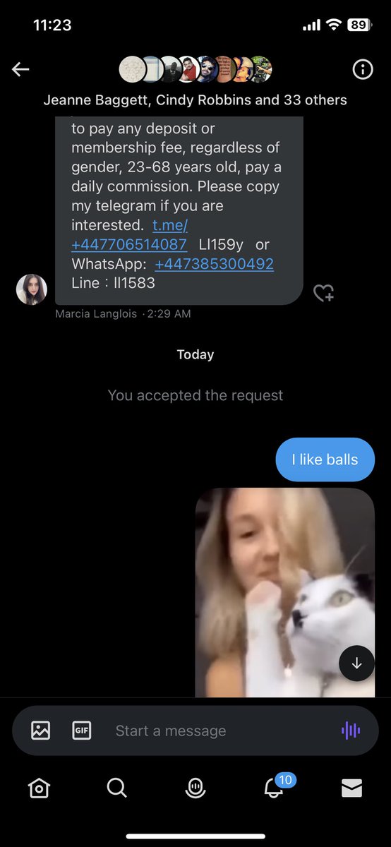 cateliminated's tweet photo. Bro really thought I wanted a job bruh https://t.co/RMHoSCAEVz