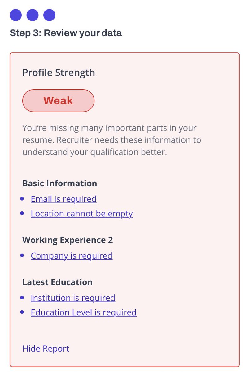 worksfess's tweet photo. work! nemu website yang bisa nilai cv + dikasih tau kurang/salahnya di bagian mana aja https://t.co/6YctiCsdJr