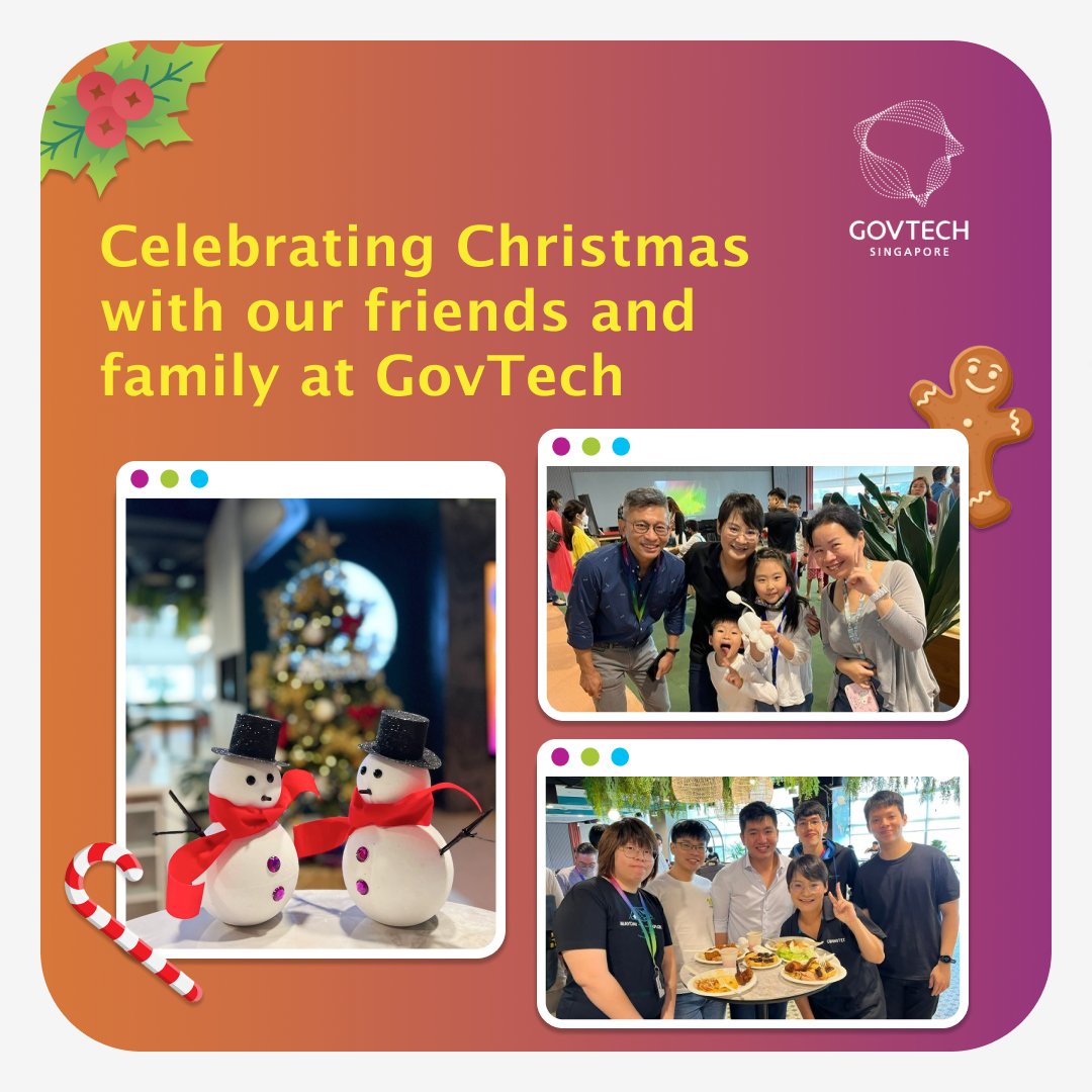 GovTechSG's tweet photo. Happy Holidays from GovTech! 🎅🏻🎄
Thank you to our staff recreation committee, Play@GovTech, for organising this celebration to fill our hearts and tummies. ❤️
Wishing everyone a wonderful and jolly holiday ahead!
#Christmas #OfficeCulture #InsideGovTech #GovTechSG https://t.co/VRx8DcPZjJ