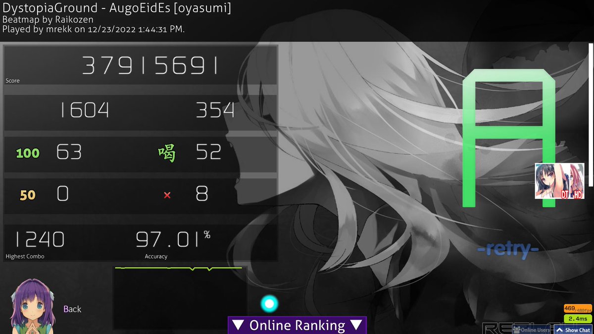 mrekkosu's tweet photo. 941PP 8 MISS ON 10.81* (1900PP FOR FC??????) HOLY FUCKINJG SHIT https://t.co/Blp1qVq0Nr