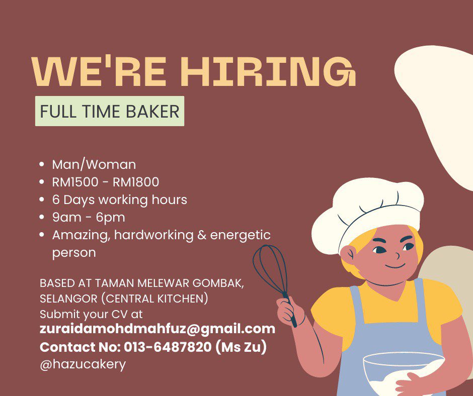 zuraidamahfuz's tweet photo. Assalamualaikum guys, morning! Can you guys help me a bit, plss rt n spread this vacancy🫶🏻 https://t.co/06KPxzcLCZ