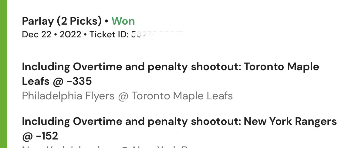 GamblorProfits's tweet photo. Yeah didn’t tweet this one out either but another winner.

#sportsbettingtwitter #NHL https://t.co/yjOR1XikDH