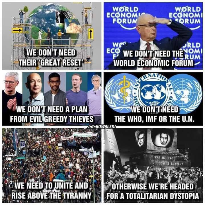 RehmatP786's tweet photo. Satan and his Minions are busy, in today's world: Evil Galore through out the World. Time for Believers of GOD Almighty to React. #NoEvilGreatReset #NoDemonicNewWorldOrderWEF #NoOneGlobalState #NoOneGlobalEconomy #NoOneGlobalLuciferianReligion #EnoughIsEnough #WakeUpPeople https://t.co/anwvZyrZ4M