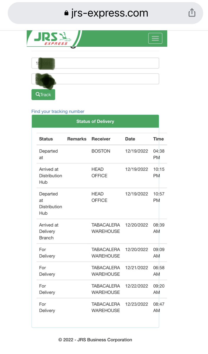 kulitrunner's tweet photo. SHOUTOUT TO @JRSExpressPH ! When do you plan to deliver my parcel? It has been tagged as “for delivery” since DEC 20,2022. That was THREE DAYS ago!

My delivery address is only 1.8km away from your Tabacalera Warehouse! What’s the problem? https://t.co/EsWEvvc39C