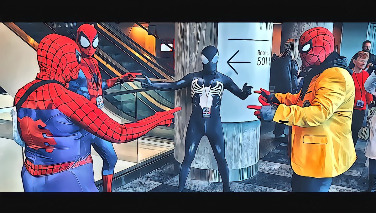 MonctonSpidey's tweet image. Who’s excited for #spidermanacrossthespiderverse coming up next year? We had our own #SpiderVerse this year at #HalCon2022 w/@just_kyashi @the_nish_spider @hfxspiderman 🤘🏻