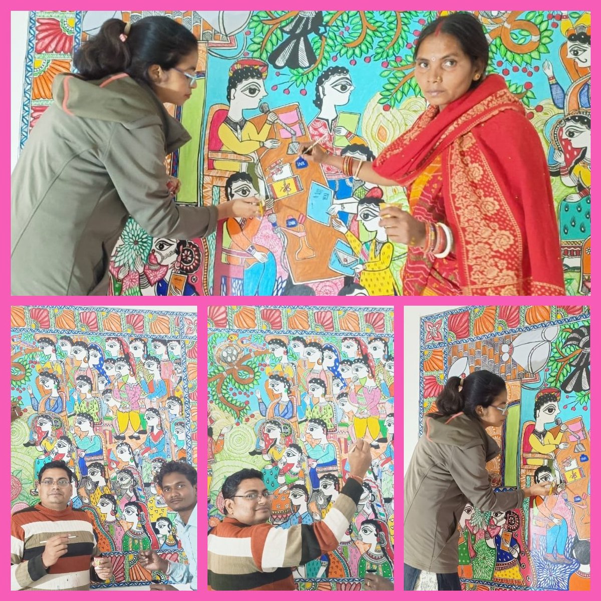 mithilakritihub's tweet photo. Wall painting - आम सभा - जनता और जनप्रतिनिधि के बीच संवाद
For more details please watsapp@ +91 7361941976
#wallpainting #walldecors #wallart #wall #handmade #handmadeart #mithilaart #hobbyideasindia #artcollective #artistlove #artist #artistofindia #indianart #indianartist https://t.co/5XjCbF3uP9