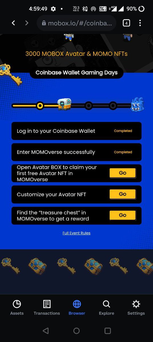 coinofcrypto's tweet photo. Coinbase X mobox wallet FCFS Airdrop ✨🔥
Details telegram: https://t.co/WLG4g5KWLg

💫First 3,000 users can claim a FREE MOBOX Avatar BOX!
Complete game tasks in the MOMOverse can claim the MOMO NFT Key

#Coinbase  #Airdrop #GiveawayNFT #NftGame https://t.co/hYzJj2wfSm
