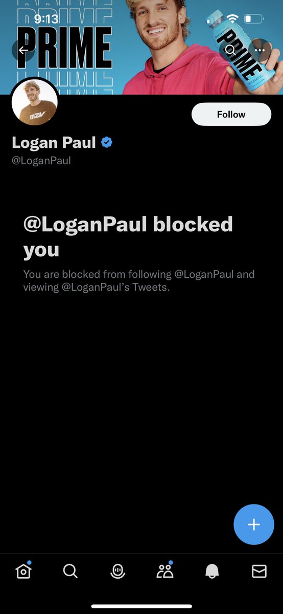 coffeebreak_YT's tweet photo. @LoganPaul Lol he blocked me again. https://t.co/Q2DjtWnZf9