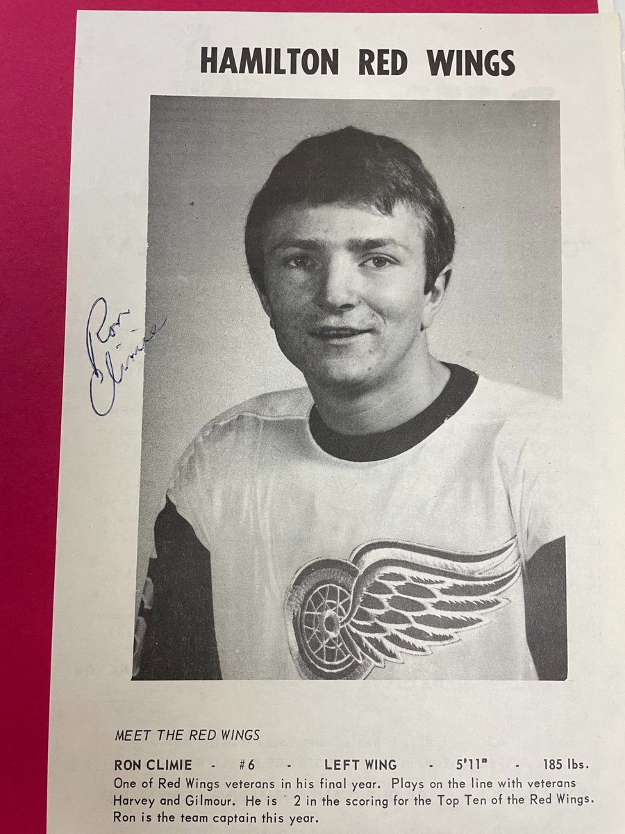 hamhockeypast's tweet photo. #3of 20 best Hamilton jrs/no NHL  Hamilton's own Ron Clime. 4yr career with Hamilton Red Wings 206gps 189pts, Ron went the WHA route . He ended up being captain of the Red Wings and nice Hamilton success story from the Hamilton Bees system, retired and lives in the Hammer https://t.co/B9ZgmEatWp
