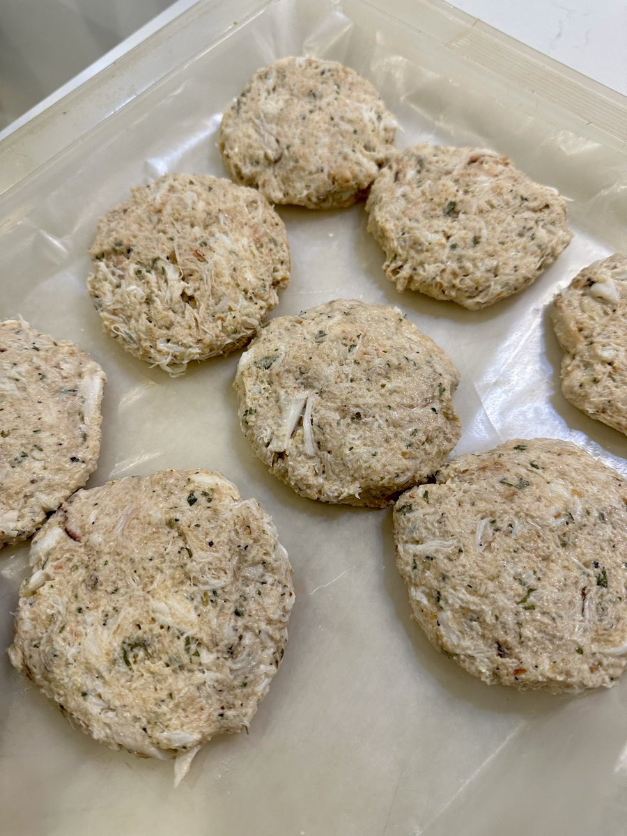 MamaMoodyX5's tweet photo. Christmas Eve preparations underway!!!Crab cakes up first… @D_Moody01 #SevenFishes #Foodie #CheffingitUp #TisTheSeason https://t.co/wbI5tkqqF7