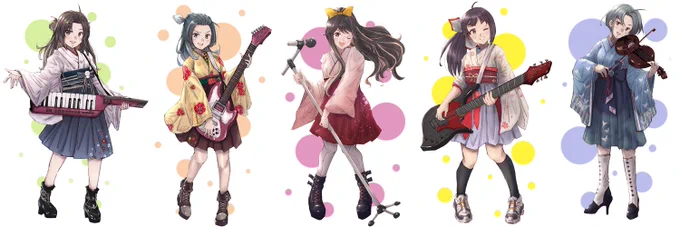 メンバーが出揃ったところで、大正浪漫バンド【ナミサンズ】始動です!(`・ω・') #艦これ 