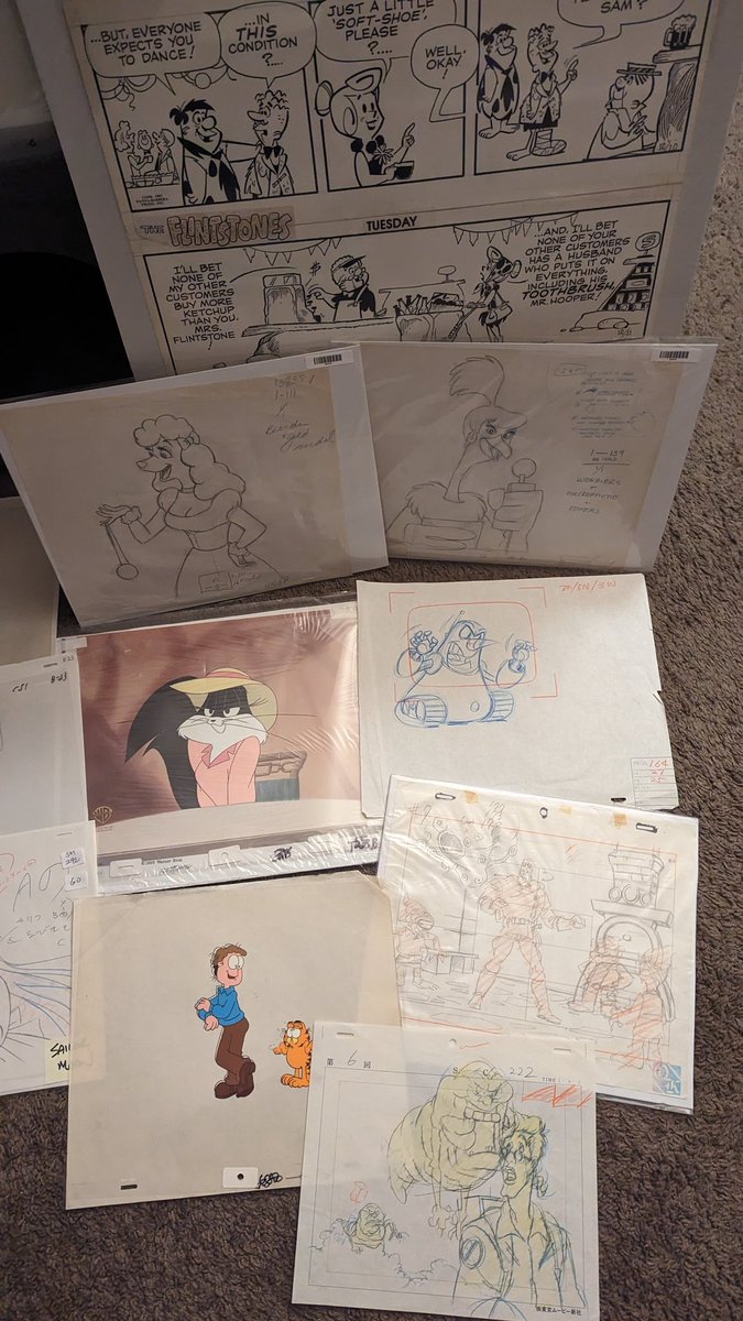 I forgot that I had so many cells and original animation art... I need to frame some of these soon...
That King Koopa has it's original background painting... No I have no idea why I have Where's Waldo cels... 