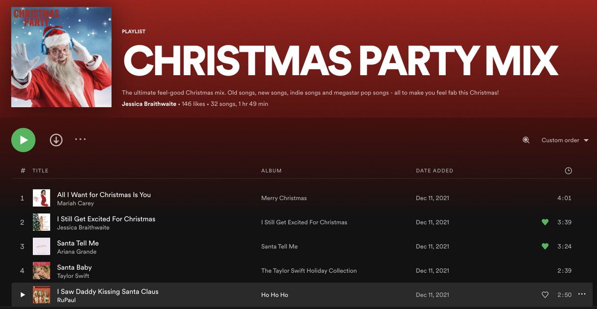 It's Christmas playlist time! Go on, crank these Christmas crackers this weekend 💃🎄🍾 open.spotify.com/playlist/399dG…