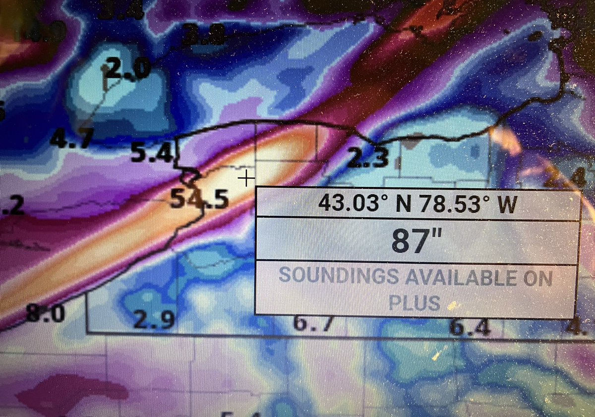 BuffaloSnowKing's tweet photo. Im watching these model runs come in and just can’t believe what I am seeing.  Various snowfall projections through late Christmas Eve night.  If these outputs verify we will have a full blown disaster for the city and northern suburbs.  #NYwx @ReedTimmerAccu @weather_buffalo https://t.co/TNQsgwon2t