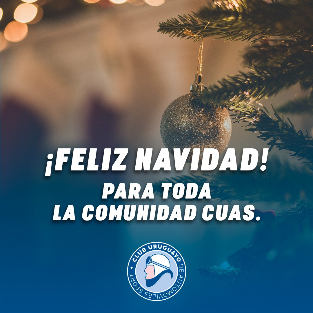 CUASoficial's tweet photo. Les deseamos una muy Feliz Navidad a todos los que forman parte de esta hermosa comunidad y a sus respectivas familia 💫

#cuas #cuas2022 #cluburuguayodeautomovilessport https://t.co/v1o63SLcTp