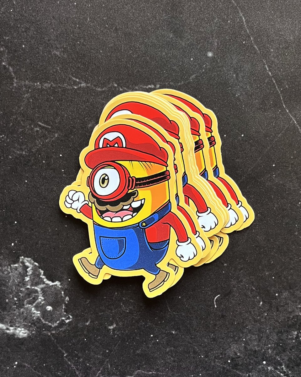 Mario minion mix #customstickers #stickers #mariobros #minions #minionsstickers #mariosticker