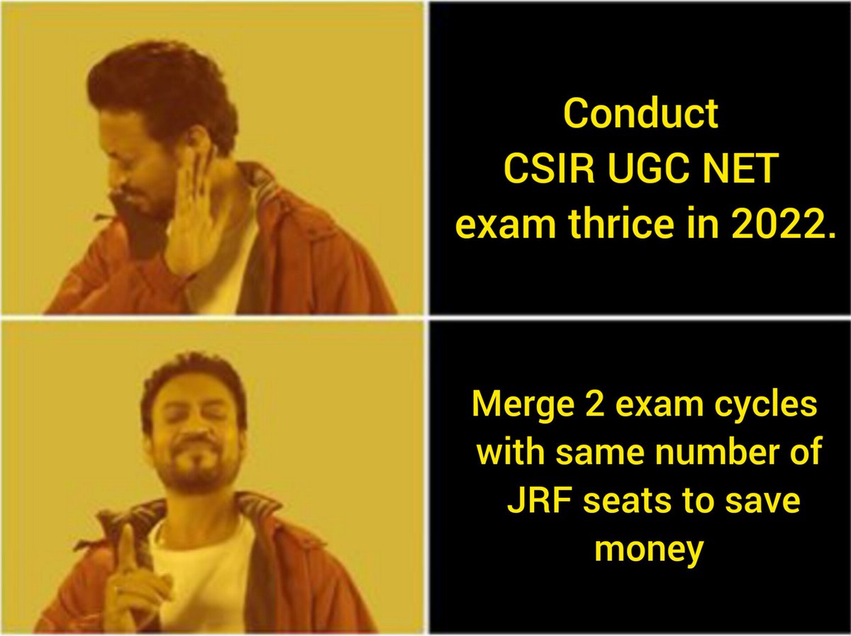 Are you going to merge the Dec cycle again to reduce the no. of JRF seats? 
@PMOIndia @EduMinOfIndia @DrNKalaiselvi @CSIR_IND @mygovindia @PMOIndia @EduMinOfIndia @mygovindia @DrJitendraSingh
#CSIR #CSIRNET #NETJRF #researchscholar #phd #NTA #fraud #students  #netexam #csirugcnet