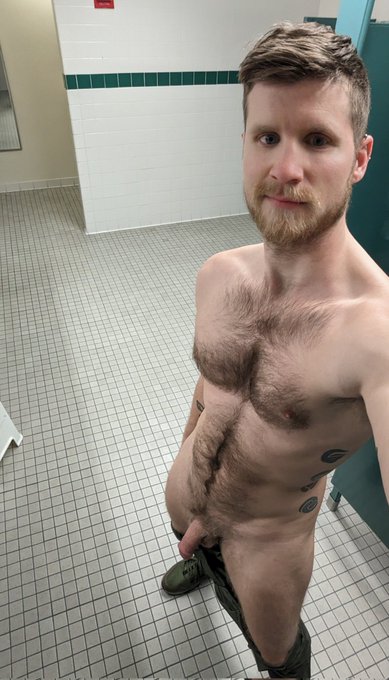 Meet me in the bathroom stall?! ? #gays #gaycock #gayotter #gayexhib #gaypublic #gayhairy https://t.