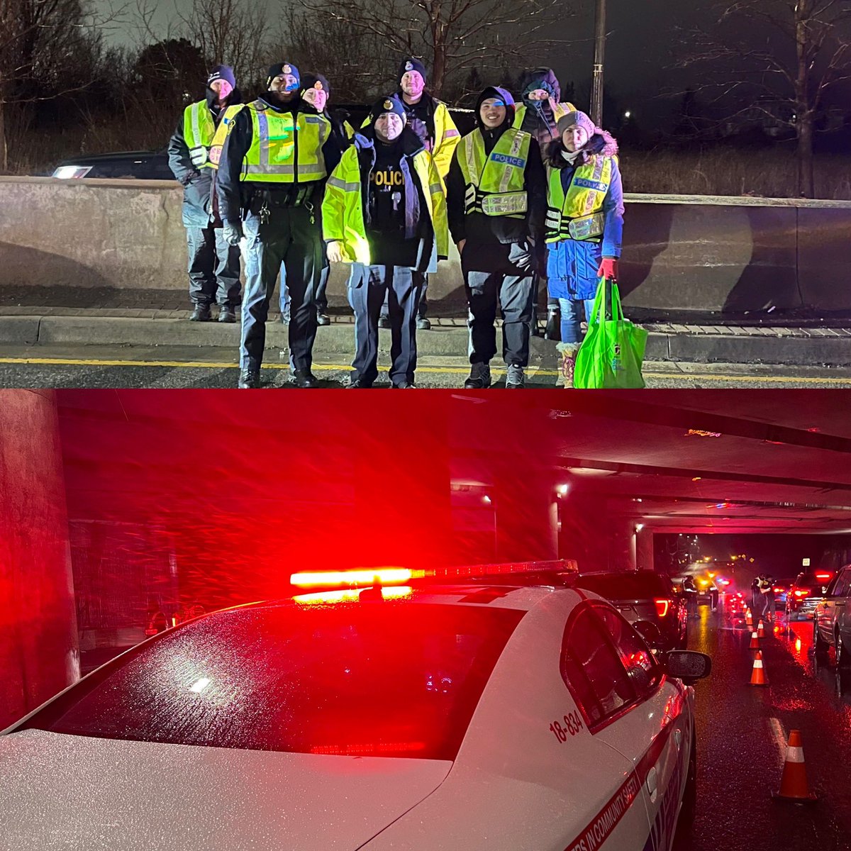 DRPSRoadSafety's tweet photo. Rain, snow, wind … our #RIDE team is out there night after night. Tonight we were joined by @OPP_HSD and @MADDDurham in @TownofWhitby … 360 cars checked resulting in 2 “3 day suspensions” issued for “WARN” range drivers. #RIDE22 @DRPS #DriveSober ^bb https://t.co/Tk0PBfJEMr