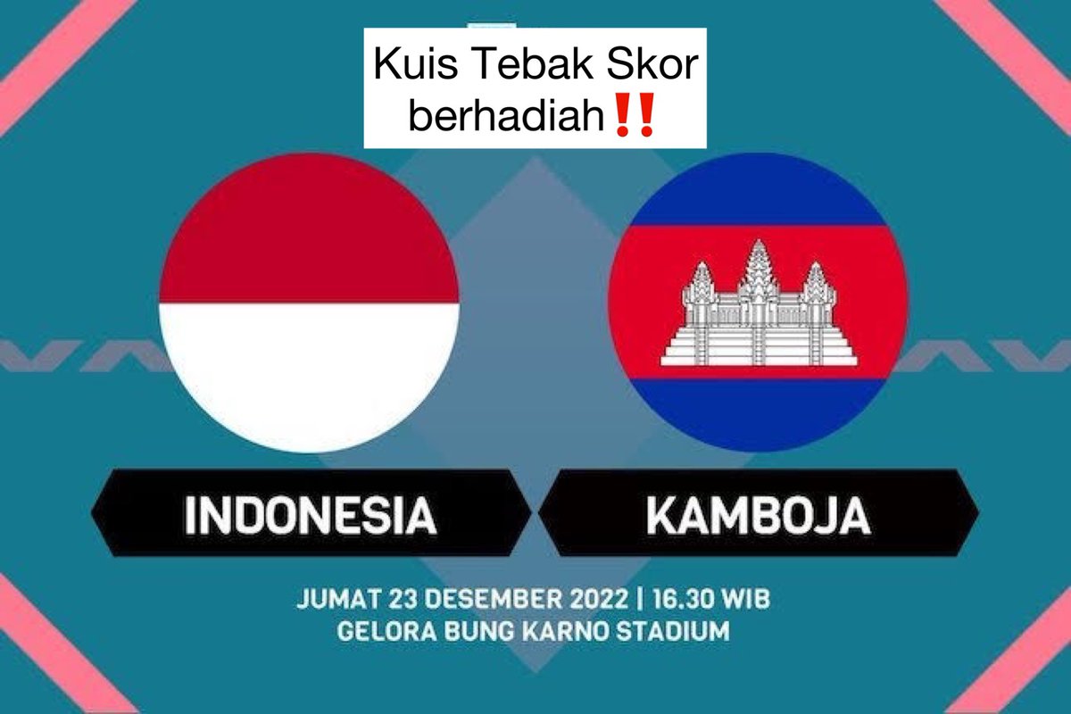 lynqisx's tweet photo. 🚨Tebak Skor #TimnasDay    
Indonesia VS Kamboja
Berhadiah 50k dibagi 2 orang (Gopay)

Contoh: 
Indonesia 2-0 Kamboja #KuisTimnas 

Syarat:
- Follow @BolaBolaAja 
- RT dan like tweet ini 
Ditutup kick off!

#AFFMitsubishiElectricCup2022 Nunez Pelecehan Timnas Typing Ganggu Tempe https://t.co/mhdBD2XI9q