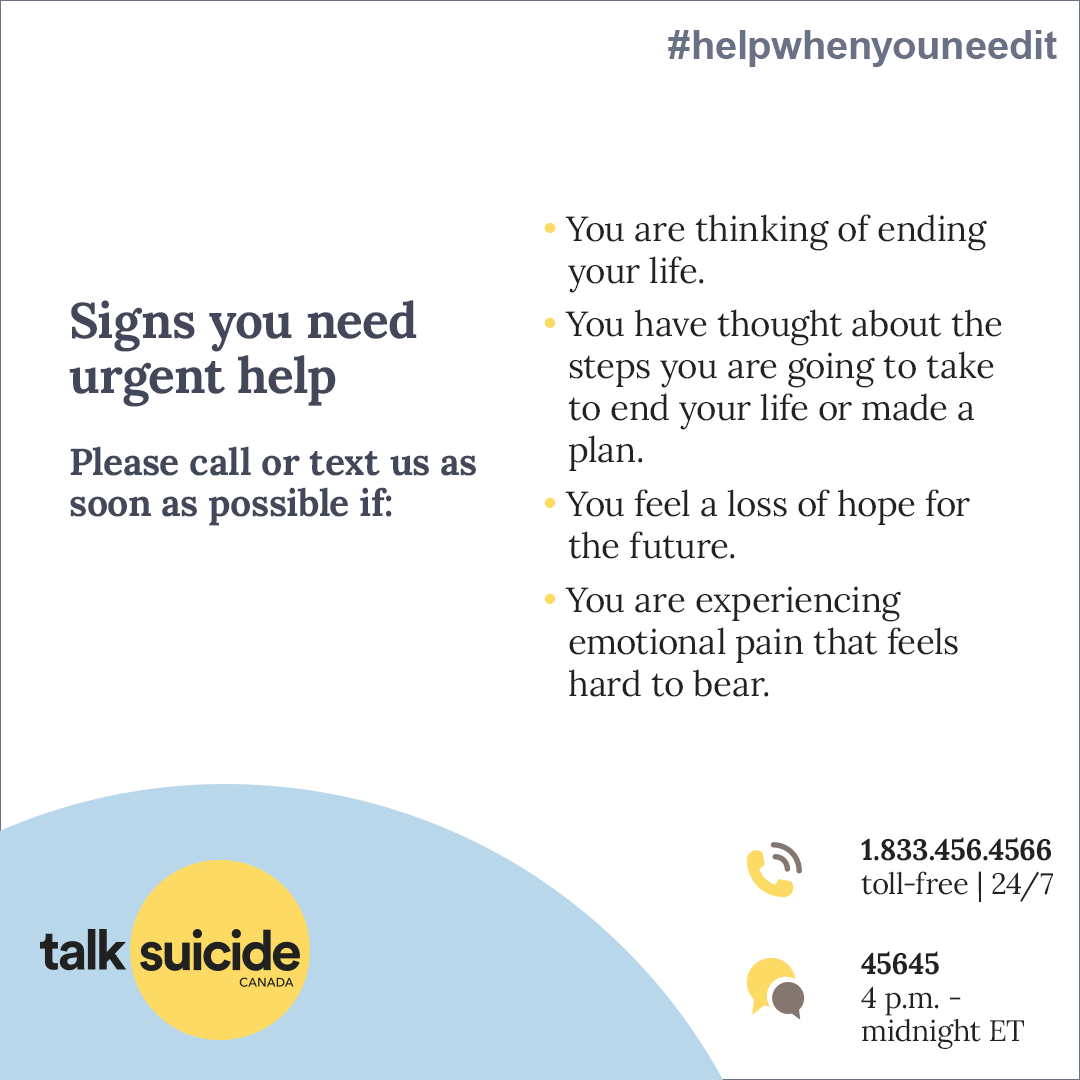 Please call or text us if any of these apply to you - you can reach us any time on 1.833.456.4566