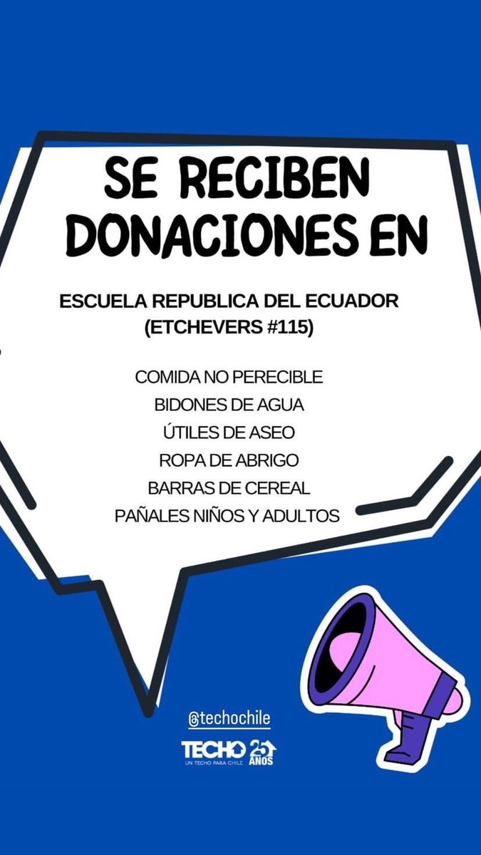 Rne1351Reinaldo's tweet photo. Nuestros amigos de @Techo están solicitando voluntarios para apoyar en los albergues y centro de acopios en #ViñaDelMar.
El punto de encuentro es Oficina Techo en 5 Oriente n° 59, se necesitan que sean personas mayores de 18 años.
COMPARTE HAZ RT
#TodosSomosRNE https://t.co/FWt8X6gc5E