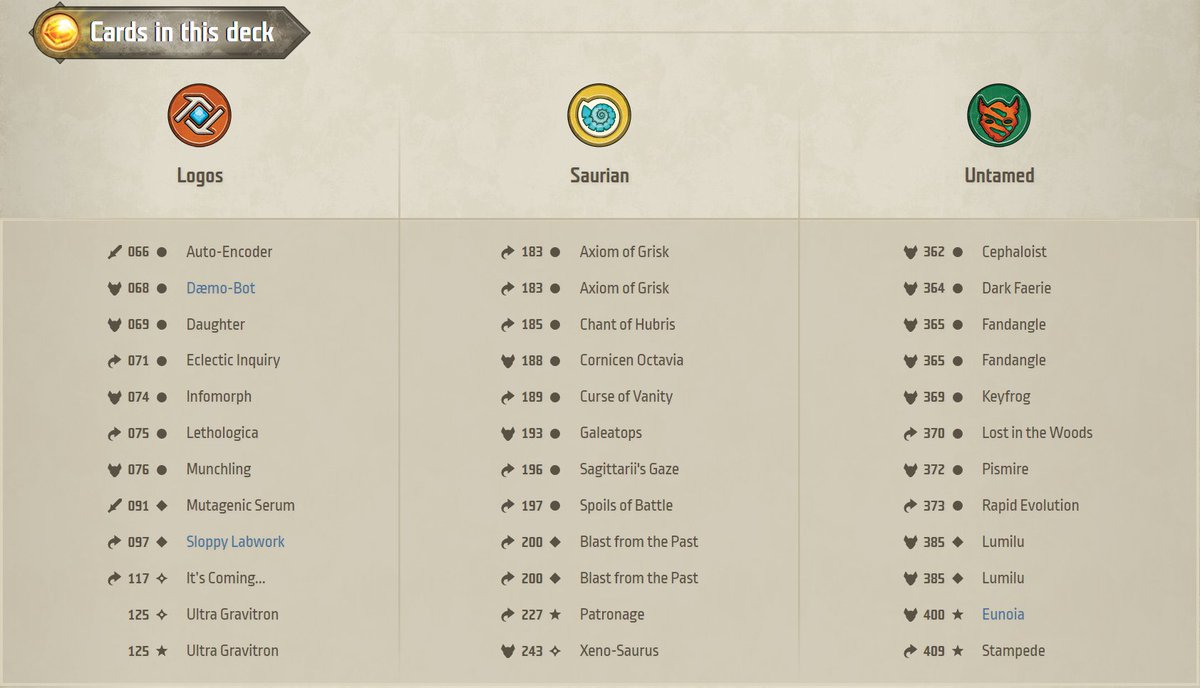 Day 22 of my #KeyForge advent calendar brings a classic, Auto-Encoder + Ultra-Gravitron
The Logos is all gas. The Saurian &amp; Untamed provide good support for board control &amp; æmber generation, but don't quite cover everything you need to be top tier
Should still be a lot of fun