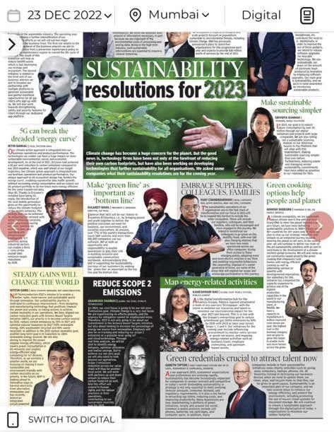 kulmeetbawa's tweet photo. Our challenge is to make #sustainable development a reality for the world by bringing profit and the planet together. If business leaders have to make a new year resolution for 2023, this is it! #ECOnomics #ChasingZero @TOIIndiaNews @SAP https://t.co/XdlMJBN6ik