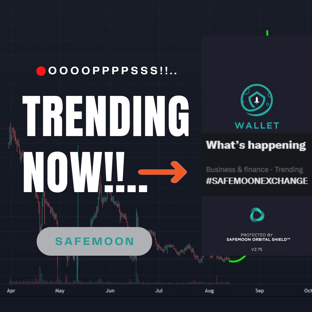 mieyako22's tweet photo. 🚨 #SAFEMOONEXCHANGE is #TrendingNow 

#SAFEMOONORBITALSHIELD #SOS #ORBITALSHIELD #SAFEMOONARMY #SAFEMOON https://t.co/rShx7BDxGG
