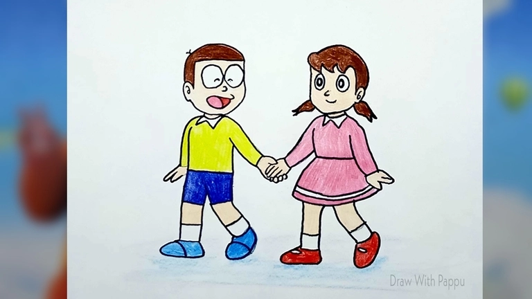 How to draw Nobita drawing step by step - YouTube