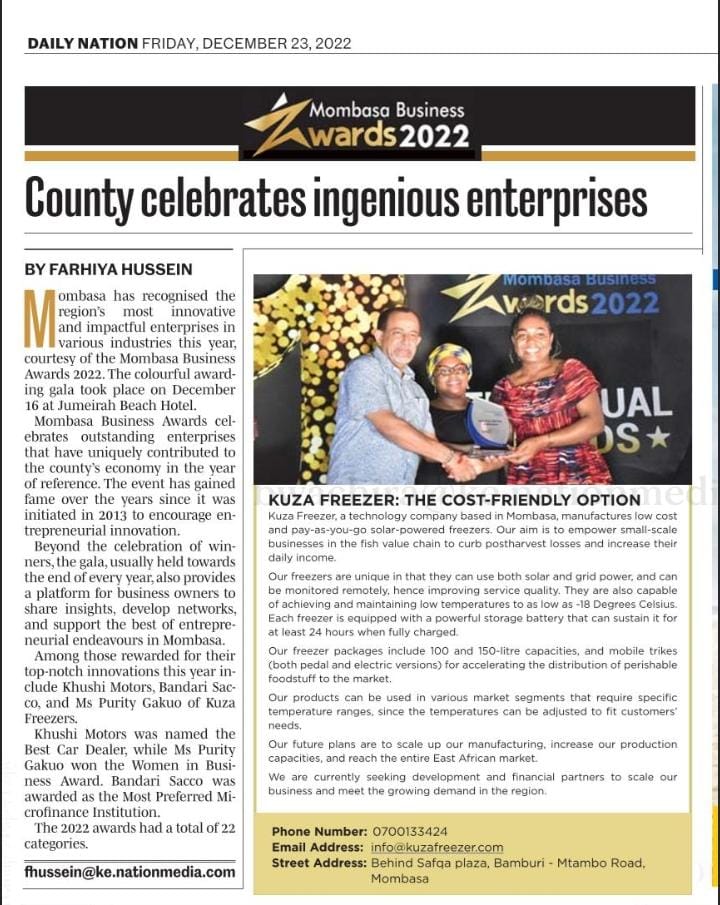 Kuza Coolers Limited tweet media