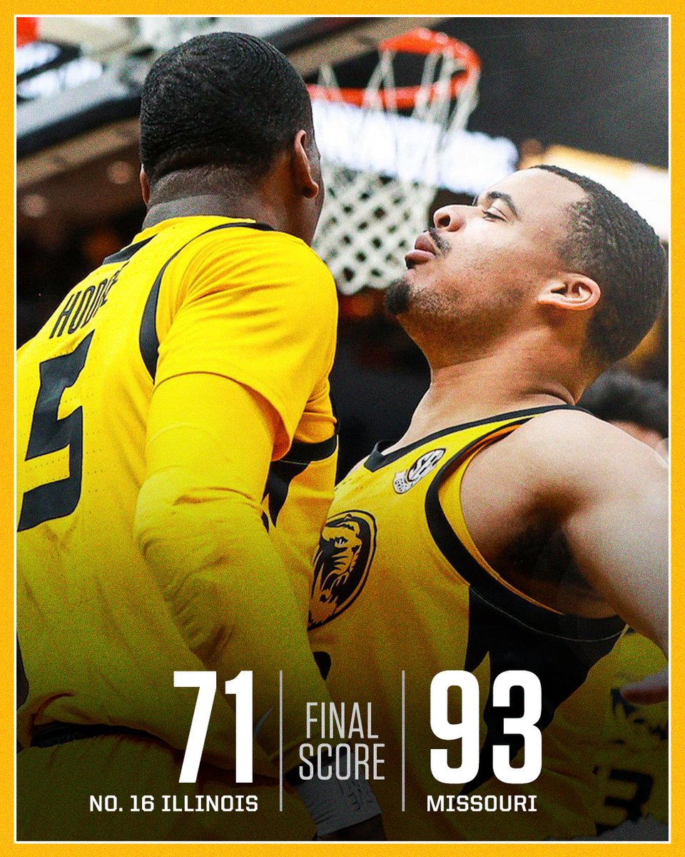 espn's tweet photo. Kobe Brown's 31-point night powers Missouri past No. 16 Illinois 😤

(📸: @MizzouHoops) https://t.co/1IrOy86vVy