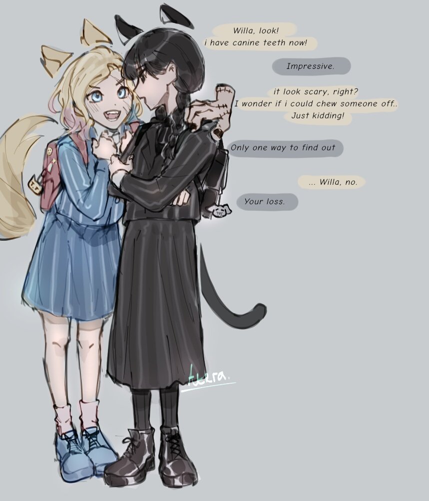 Ateraa_23's tweet photo. Teeth and.. (1/2)
#wenclair #wenclairfanart #wednesdayaddams #enidsinclair https://t.co/KMVYQlN4MS