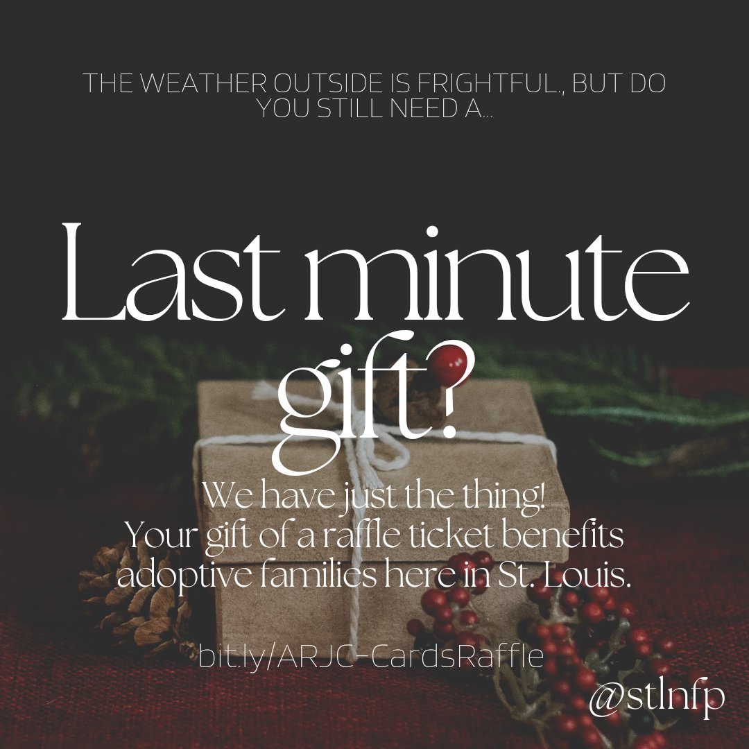 STLNFP's tweet image. Can't get out to shop, but need one more gift? Your purchase of a raffle ticket (for a chance to win seats in the Mercy Suite at a Cardinals game) benefits adoptive families here in St. Louis. bit.ly/ARJC-CardsRaff…