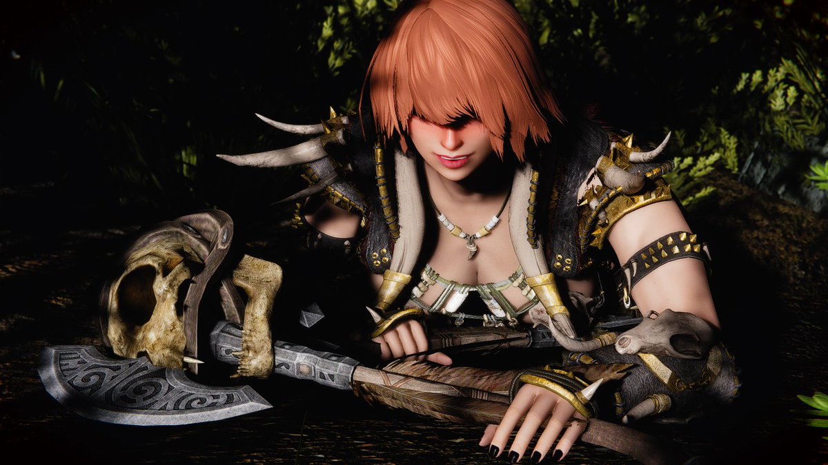 FutaNemesislol's tweet photo. #SkyrimSE #Skyrim #nsfw #SkyrimNSFW #SkyrimMods 
1/2
For those that download my follower Aiko. Go download her again if you want some cool Axes. Safe to install during your playthrough 
https://t.co/c14BevEQE1 https://t.co/lWQcaSziSH