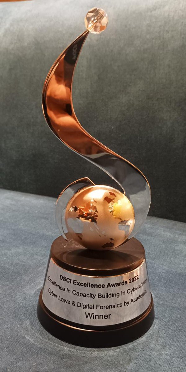 NIELITIndia's tweet photo. We are very glad to share with you that we have won the first prize for "Excellence in Capacity Building in Cybercrimes, Cyber laws &amp; Digital Forensics” in #DSCI Excellence Award 2022. #NIELIT #DSCIAwards2022 https://t.co/WaDBgJPd8f