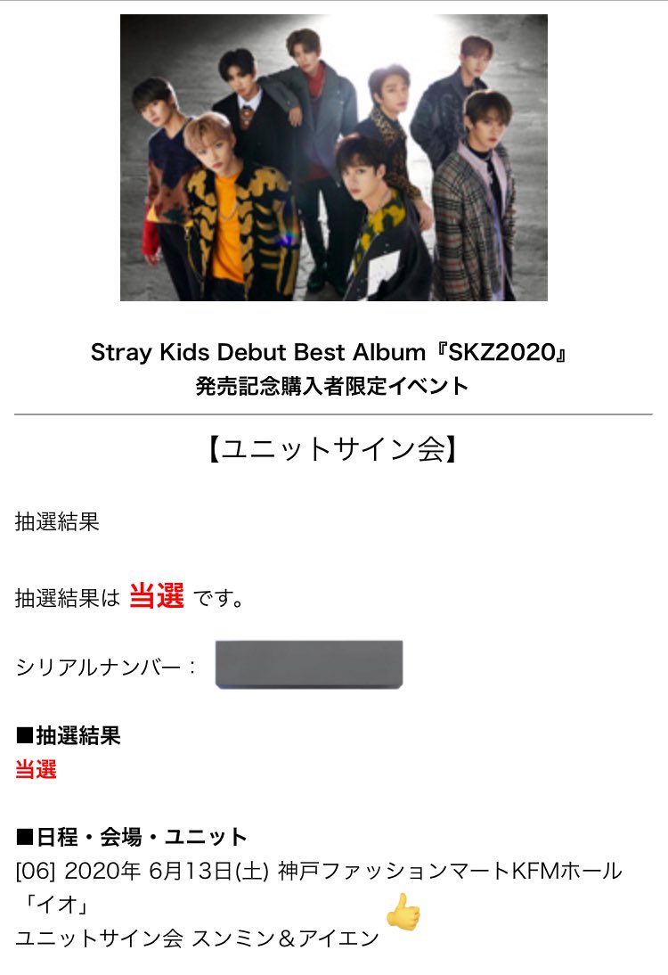 straykids ユニットハイタッチ券　アイエン×スンミン