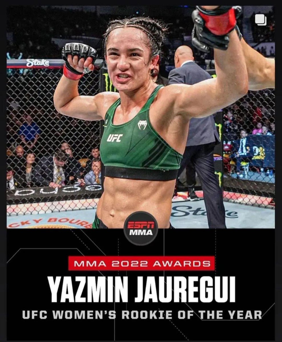 Yazmin Jauregui, peleadora novata del año de la #UFC 💪🏻🙌🏻