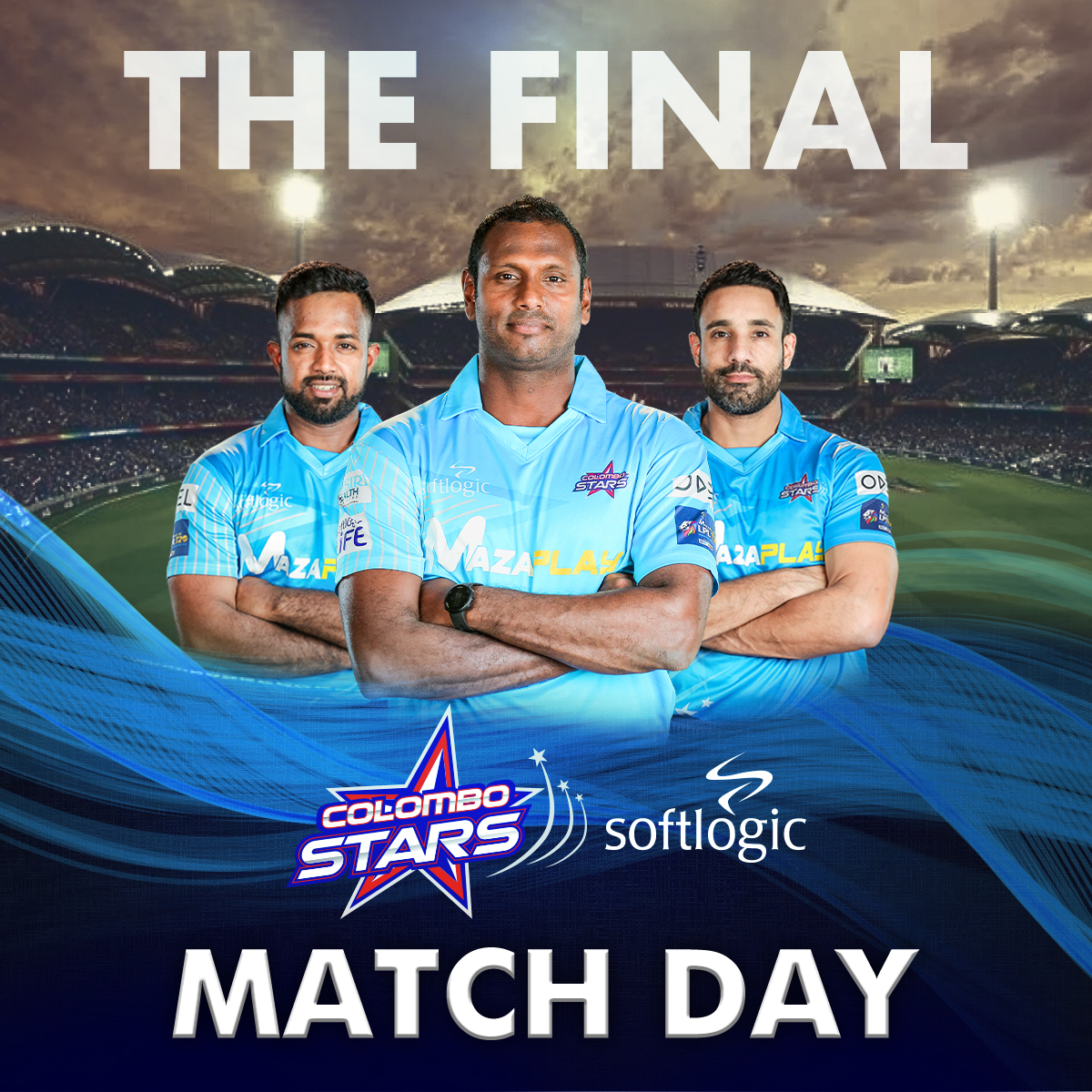 Today is the final of the 3rd Instalment of LPL! We are going against Jaffna Kings at R. Premadasa Cricket Grounds at 7.30 PM tonight! Join us and show your maximum support! 

Let's go Colombo! 💙💪

#AmmooColombo #ColomboStars #SoftlogicColomboStars