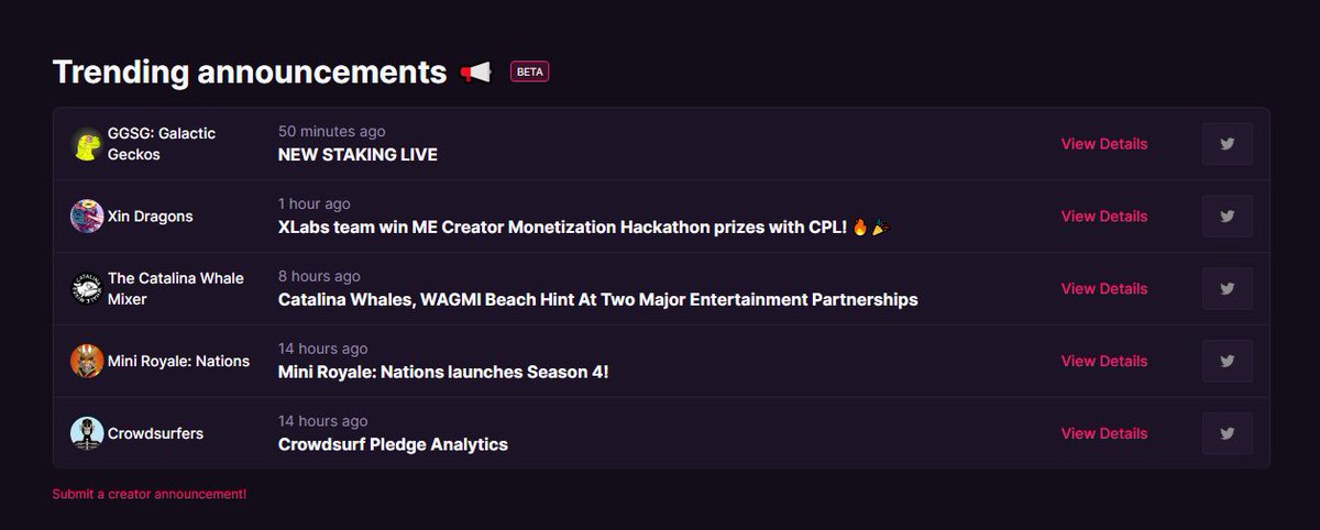 CrowdsurfNFT's tweet photo. Gm Surfers ☀️
You can now check our announcements on @MagicEden 🏄 https://t.co/Fkx8tAjDe0