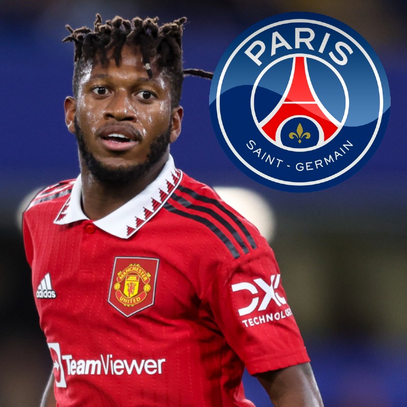 talkSPORT's tweet photo. Paris Saint-Germain are reportedly interested in a move for Manchester United midfielder Fred #MUFC