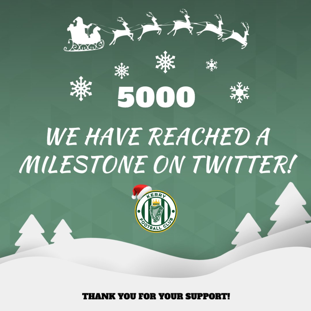 KerryFC's tweet image. We have passed 5000 Twitter followers overnight!

To celebrate we have a pair of tickets to give away to our opening game against Cobh Ramblers on Feb 17th!

To enter simply like and retweet this post and make sure you follow @KerryFC on Twitter!

Thanks for your support!