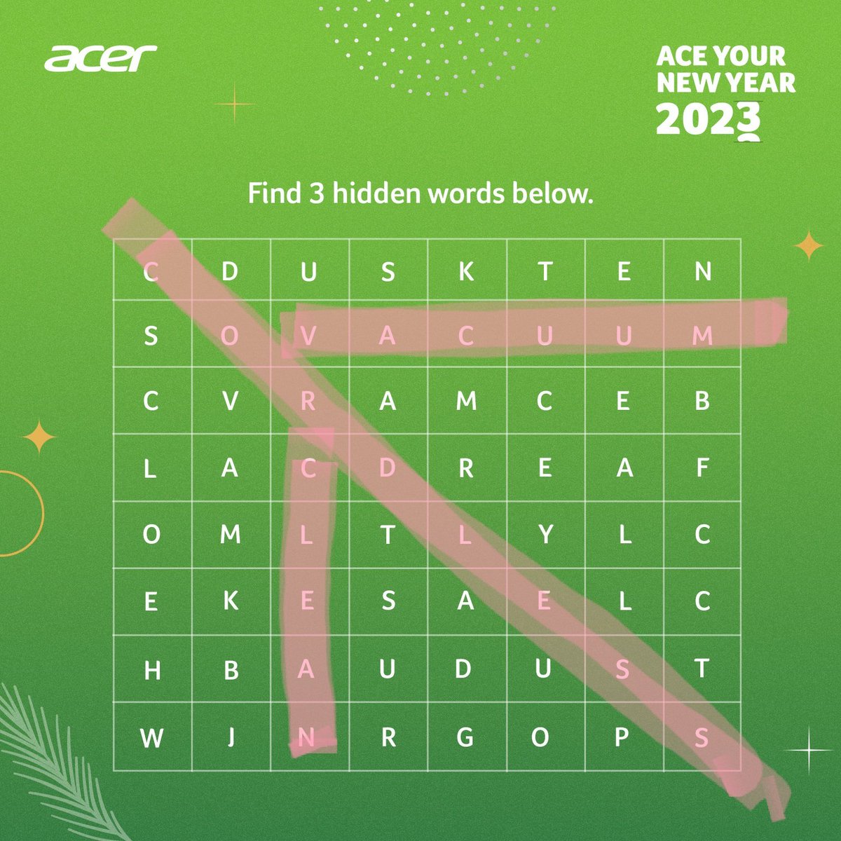 jekkagvrl's tweet photo. @AcerPhils @jhoahnne_05 @chibidi01 @ACEbite #NextAtAcer #AceYourNewYearD1 
Answers:
Cordless , Clean and Vacuum https://t.co/LZ9BzML7CF